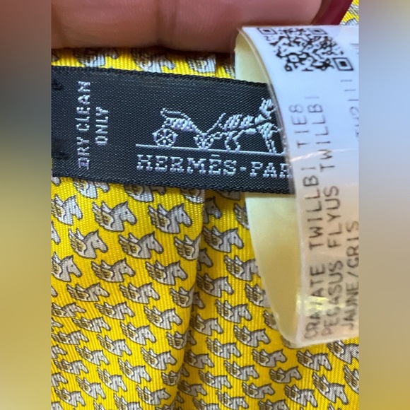 Hermès Pegasus Flyus Tie 100%silk Made In France Men's - Picture 6 of 10
